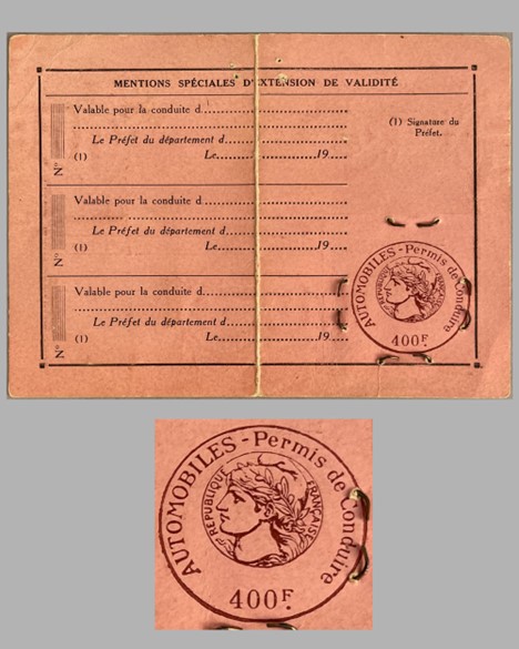 French license back